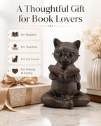 Home Décor Accents Sculptures Statues (2 Reading Cat) - Image 4