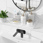 Lixple Toilet Paper Basket, 13" Bathroom Toilet Tank Tray White - Image 4