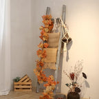 FUIN Blanket Ladder, 6ft Rustic Solid Wood Decorative Ladder, Light Grey - Image 4