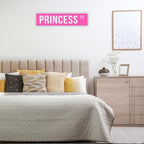 "Pink PRINCESS ST" Vintage Metal Tin Sign | Perfect for Girl's Room Decor | Exquisite Wall Art | 16x4 inchesCafe (B75) - Image 3