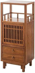 Rustic Side Table Chinese Style Wooden Sofa Side Table TV Cabinet Living Room by Unknown