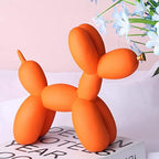 Creative Balloon Dog Sculpture Modern Home Decoration Trendy Animal Art Ornaments Collection Figurine Bedroom Living Room Office Desktop Resin Decors (Orange-Gold) - Image 4