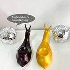 Golden Disco Snail Decor, Disco Ball Shelf Ornament, Retro Home Accent - Image 4