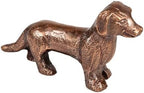 Mind Reader Dachshund Figurine, Desk or Bookshelf Home Decor, Cast Aluminum, Antique Brass Finish by MindReader