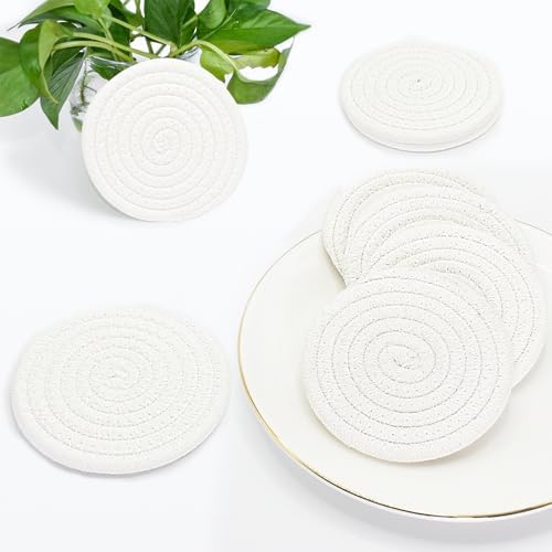 Woven Drink Coasters with Holder, Coasters for Drinks Set of 10 - Image 6