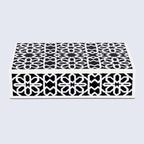 Handicrafts Home Decorative Keepsake Black White Storage Box with Lid,8x5x2 - Image 5