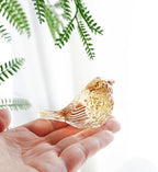 Champagne Crystal Glass Bird Figurine Blown Table Centerpiece Decor - Image 4