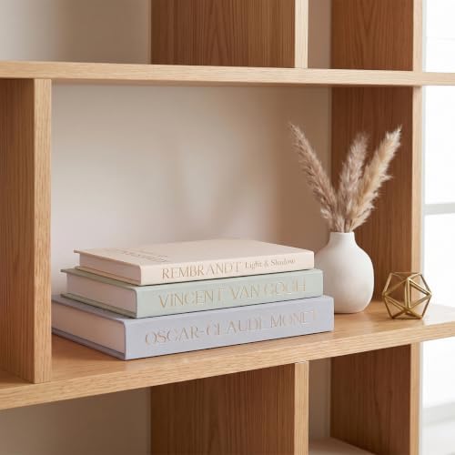 Emibele 3 Pack Fake Linen Book Storage Boxes Modern Home Shelf Table Decor - Image 6