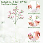 Dolicer 10 Pcs Babys Breath Artificial Flowers Pink Fake Babys Breath - Image 3