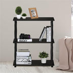 Furinno Turn-N-Tube 3-Tier Compact Multipurpose Shelf Display Rack with Classic Tube, Espresso/Black - Image 2