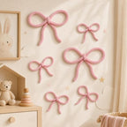 Barydat 6 Pcs Pink Bow Wall Decor, Coquette Bow Nursery Classroom Decor by home