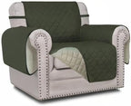 Easy-Going Reversible Couch Cover, Small Chair, Army Green/Beige | Machine - Image 10