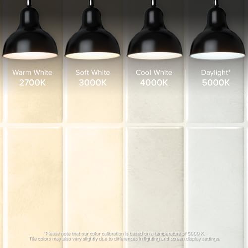 Smart Tiles Peel and Stick backsplash, Stacked White & Grey, 11.43"x9" - Image 4