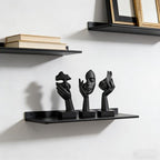 3 Pcs Thinker Small Statue Set - Black Art Abstract Home Accent Figurines for Decor Bedroom, Shelves, Living Room Coffee Table, Office Desktop (3 Pcs Black, 6") - Image 2