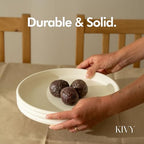 KIVY Round Decorative Concrete Tray 11x1,5 Inch - Circle Coffee Table Tray - Image 3