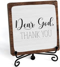 Modern Farmhouse Decor, Home Decor For Living Room, Boho Chic Aesthetic Shelf Decorations, Christian Rutsic Dear God Sign, Farm House Entryway Tv Stand Fireplace Coffee Table Decoration (05) by JUSITAKEET
