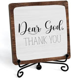 Modern Farmhouse Decor, Home Decor For Living Room, Boho Chic Aesthetic Shelf Decorations, Christian Rutsic Dear God Sign, Farm House Entryway Tv Stand Fireplace Coffee Table Decoration (05) by JUSITAKEET