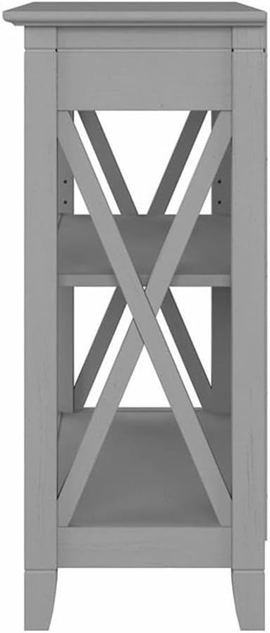Bush Home Key West Small 2 Shelf Bookcase in Cape Cod Gray, Compact Home - Image 6