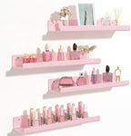 upsimples 4 Pcs 15" Acrylic Shelves for Wall Decor and Display, Pink by upsimples