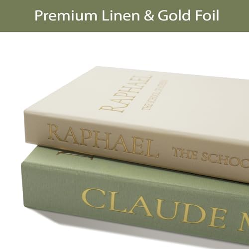 Sage Green Faux Book Box Set of 3 - Linen Decorative Books for Shelves, Fake Books for Decoration with Secret Compartment, Cottagecore Aesthetic Room Decor (Green-Beige-White) - Image 6