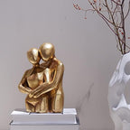 Guichifun Hugging Couple Sculptures Gold Home Décor - Image 6