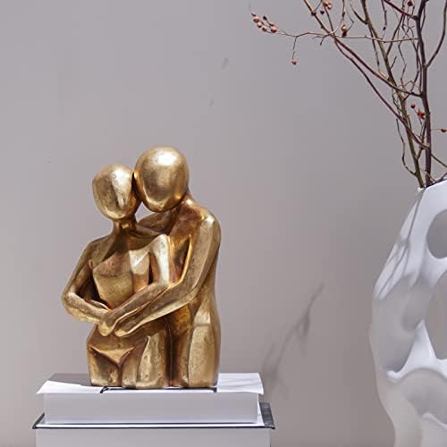 Guichifun Hugging Couple Sculptures Gold Home Décor - Image 6