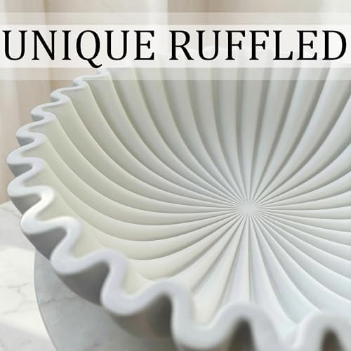 Decorative Bowls for Home Decor (White, 7.9''x 3'') - Image 3