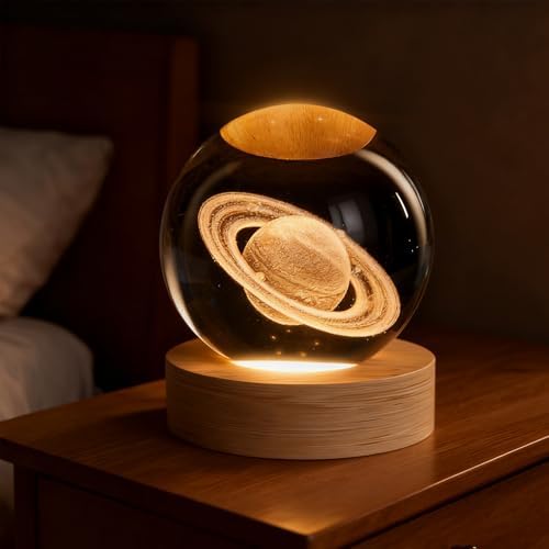 3D Saturn Crystal Ball 2.4 in Universe Gifts for Space Enthusiasts - Image 2