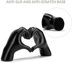 FANTESTICRYAN Heart Hands Statues, Black Resin Home Decor Accent, Medium - Image 6