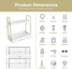 Forbena Bathroom Organizer Countertop, Gold Bathroom Counter Sink Organizer - Image 2
