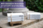 Mini Decorative Books for Tiered Tray Decor - Faux Wooden Books for Coffee Table Decoration - Farmhouse Shelf Decor - This is Us Sign - Image 2