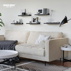 RICHER HOUSE 5-Set Floating Shelves with Lip, Black Wall Mounted Wood Shelf - Image 2