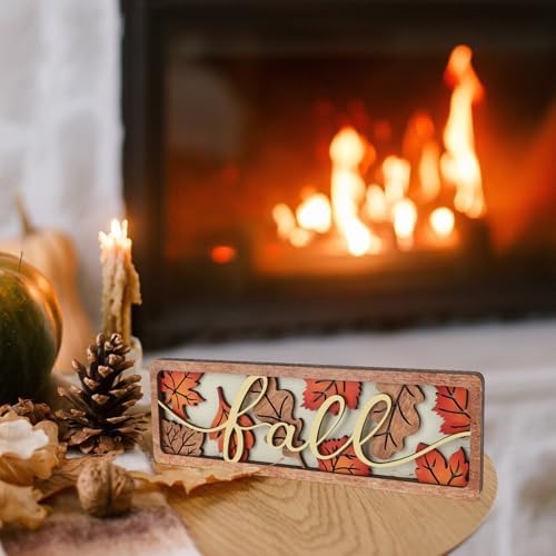 Vintage Fall Leaves Decorations for Office Home Table Mantel Shelf Desk - Image 4