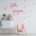 Blulu Hello Gorgeous Sign Wall Decor Wooden Words Minimalist Art, Pink by Blulu