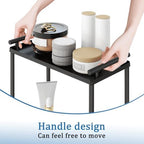 VOTZAAQ 3 Tier Bathroom Organizer Countertop, Stainless Steel Perfume Tray and Vanity Countertop Shelf, Makeup Skin Care Bathroom Organizers and Storage for Dresser, Kitchen (Matte Black) - Image 5