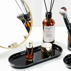 SheeChung Acrylic Vanity Tray, Bathroom Makeup Organizer Countertop, Black - Image 6