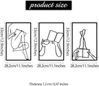 CHENGU 3 Pieces Metal Minimalist Abstract Woman Wall Art Line Drawing Wall Art Decor Single Line Female Home Hanging for Kitchen Bathroom Living Room - Image 2