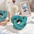 Wood Knot Decor -Coffee Table Decor,Blue Home Decor Shelf Decor - Image 3