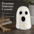 Mud Pie Ceramic Light Up Ghost, Halloween Shelf Sitter Figurine - Image 3