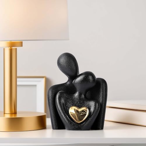Mini Couple Statue Tv Stand Decor Items for Living Room Home Decor,Bedroom Decor for Couples Sculpture for Anniversary Wedding,Love Gifts for Couples 2026,Knick Knacks for Shelve (Black, 3.15in) - Image 6