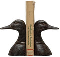Creative Co-Op Decorative Distressed Cast Metal Duck Head Bookends, Black, Set of 2 by Unknown