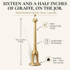 WallCharmers Gold Giraffe Paper Towel Holder & Metal Toilet Paper Stand - Image 3