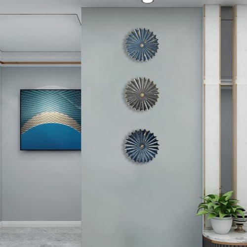 Metal Wall Sculpture,11.4'' Distressed Radial Sunburst Wall Art Decor - Image 7