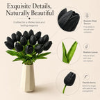 Mandy's 20pcs Artificial Black Tulips - Image 4