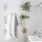 Oubasa Metal Flowers Wall Arts Decor for Bathroom, 6x10 Inches Set of 3 - Image 2