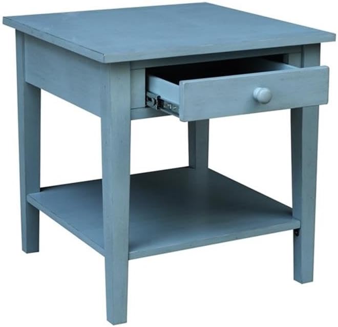 IC INTERNATIONAL CONCEPTS Spencer Blue Wood End Table - Image 7
