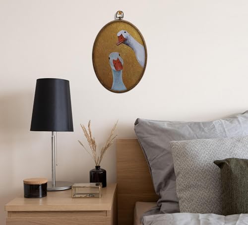 Vintage Goose Oval Cottage Core Decor, Farmhouse Grandma Core Duck Wall Art - Image 6