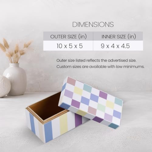 Handicrafts Home Decorative Organizer Box 10x5 – Large Keepsake Box with Lid, Modern Decorative Storage Box, Bohemian Coffee Table Décor, Jewelry & Memory Box, Decorative Accent Box for Home Décor - Image 4