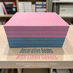 Decorative Linen Book Set – Set of 3 Extra Large Real Books | Coffee Table & Shelf Mantle Decor | Modern Home Decoration | Guest Book Journals | Extra Large Journals (Pink) - Image 2