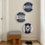 3Pcs macrame Wall Decor Round Woven Wall Art Boho Geometric 10.2"W*10.2"L - Image 4